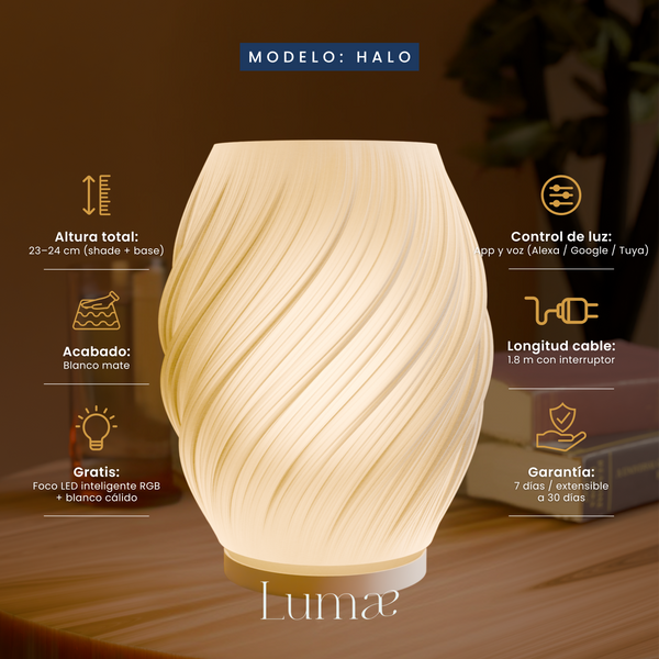 Lámpara Halo (Twist Glow) – Colección Elemental | Lumae